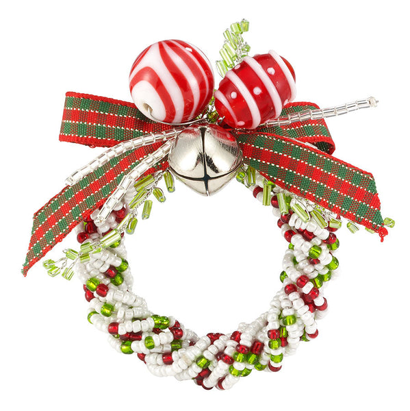 Load image into Gallery viewer, Bodrum Linens Jingle Bells - Napkin Rings - Set of 4
