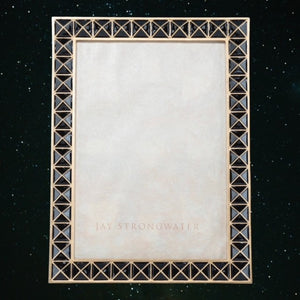 Jay Strongwater Vertex Pyramid 8" x 10" Frame - Black Onyx
