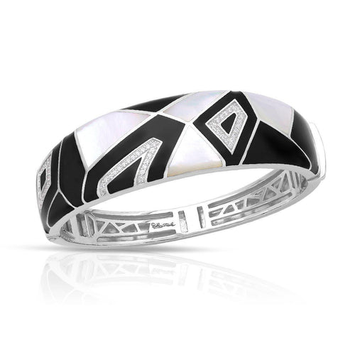 Belle Etoile Montage Bangle - White Mother-of-Pearl & Black