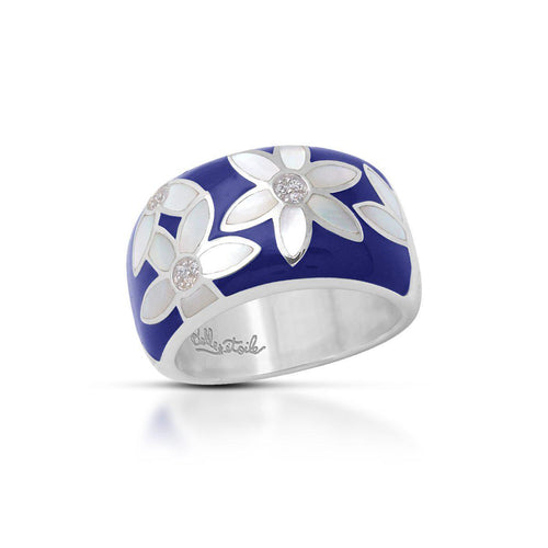 Belle Etoile Moonflower Ring - Blue