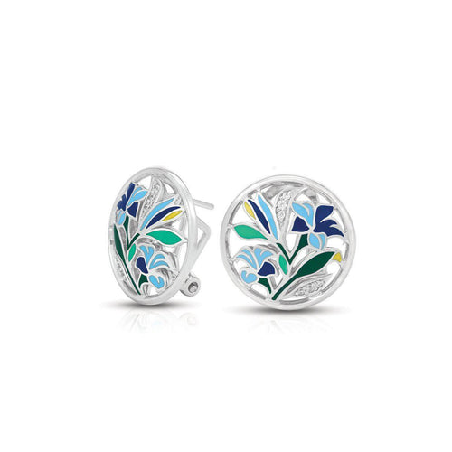 Belle Etoile Morning Glory Earrings - Blue