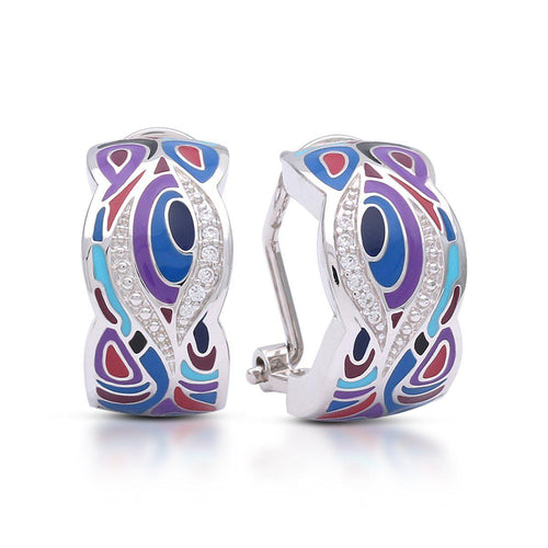 Belle Etoile Mystica Earrings - Blue & Purple