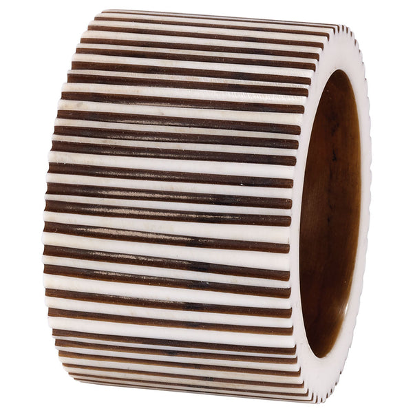 Load image into Gallery viewer, Bodrum Linens Pinstripe - Napkin Rings - Set of 4
