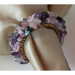 Calaisio Jeweled Napkin Ring, Lilac, Set of 4