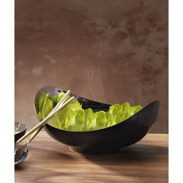 Load image into Gallery viewer, Mary Jurek Design Northstar Crescent Bowl with Black Nickel 12&quot;
