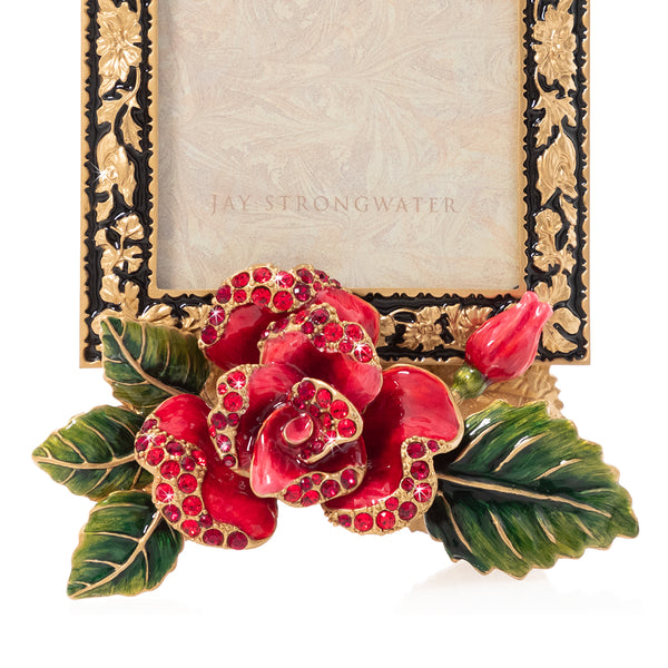 Load image into Gallery viewer, Jay Strongwater 3 x 4 Night Bloom Rose Frame

