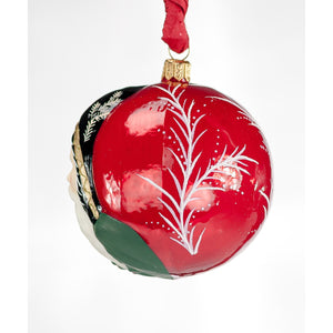 Vaillancourt Folk Art - Jingle Balls Glimmer Santa with Pineapple Ornament
