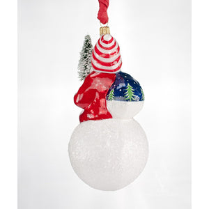 Vaillancourt Folk Art - Snow Balls Traditional Red Santa Ornament