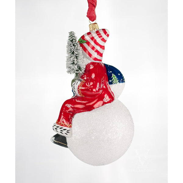 Load image into Gallery viewer, Vaillancourt Folk Art - Snow Balls Traditional Red Santa Ornament

