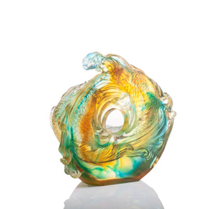 Liuli Crystal Sculpture, Koi Fish, Incomparable