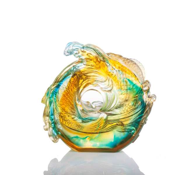 Load image into Gallery viewer, Liuli Crystal Sculpture, Koi Fish, Incomparable
