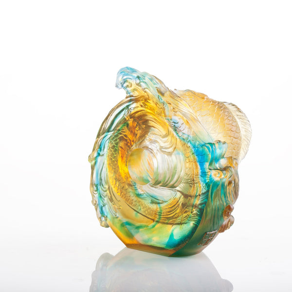 Load image into Gallery viewer, Liuli Crystal Sculpture, Koi Fish, Incomparable
