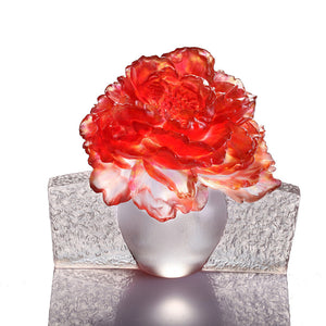 Liuli LIULI Peony Flower Figurine | Wonderous Bloom