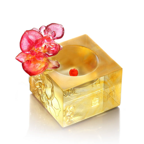 Liuli Crystal Flower, Moth Orchid, Red Radiance