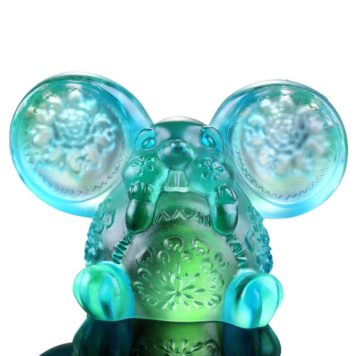 Liuli Crystal Animal, Mice, Mouse, Zodiac-Year of the Rat, Come Fortune