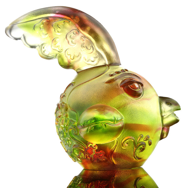Load image into Gallery viewer, Liuli Crystal Zodiac, Animal, Year of the Rooster, The First Call
