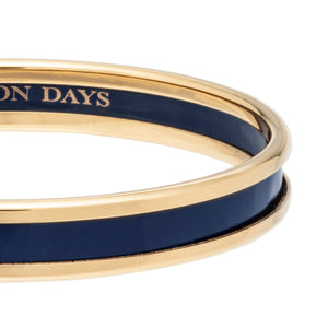 Halcyon Days 6mm Navy - Gold - Bangle