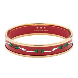 Halcyon Days "Holiday Ribbon on Red" Bangle