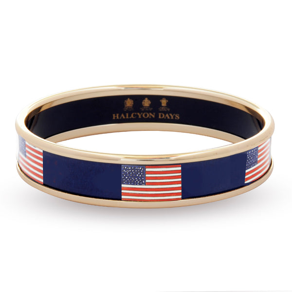 Load image into Gallery viewer, Halcyon Days &quot;USA Flag on Navy&quot; Bangle
