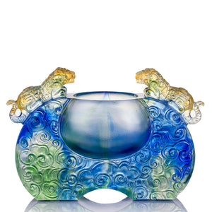 Liuli Crystal Vessel, Chinese Ding, A Majestic Duo