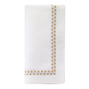 Bodrum Linens Pearls - Linen Napkins - Set of 4
