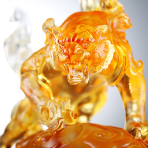Liuli LIULI Crystal Art, Mythical Creature, Divine Tiger - Might