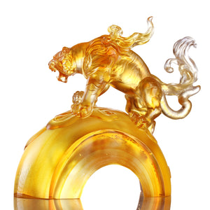 Liuli LIULI Crystal Art, Mythical Creature, Divine Tiger - Might