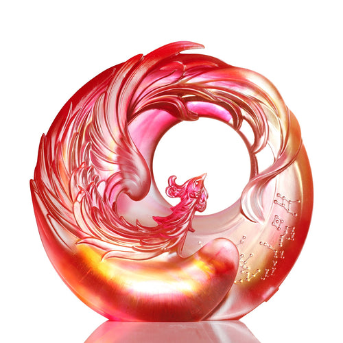 Liuli LIULI Crystal Art, Mythical Creature, Vermillion Bird - Illuminate