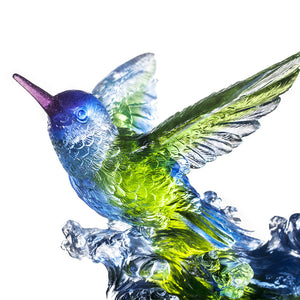 Liuli Hummingbird Sculpture Victory by Daybreak