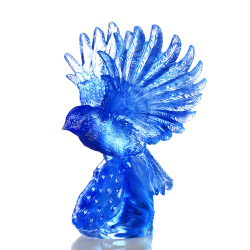 Liuli Aligned with the Light, I Soar, Blue Bird Figurine
