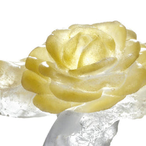 Liuli Crystal Flower, Camellia, Singular Elegance (Special Edition, Come with Display Base)
