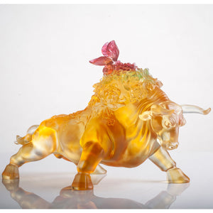 Liuli LIULI Crystal Art Year of the Ox Sign Step into Prosperity