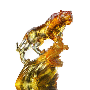 Liuli LIULI Crystal Tiger, Chinese Zodiac, Ascent of the Visionary