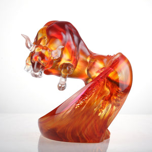Liuli Ox Crystal Figurine, Profundity