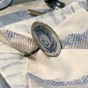 Bodrum Linens Painted Oyster - Napkin Rings - Set of 4