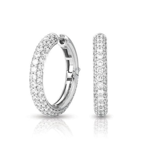 Belle Etoile Pavé Earrings - Silver