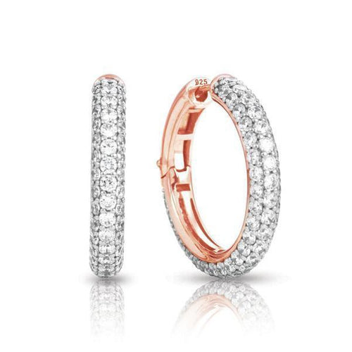 Belle Etoile Pavé Earrings - Rose Gold