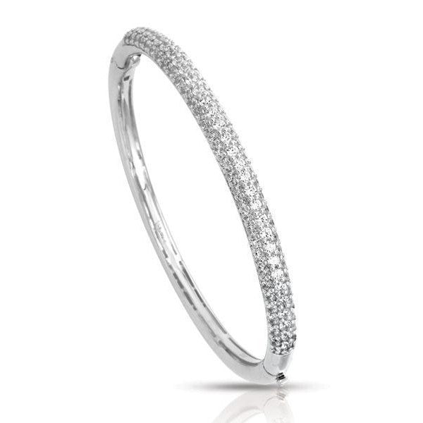Load image into Gallery viewer, Belle Etoile Pave Bangle - Silver
