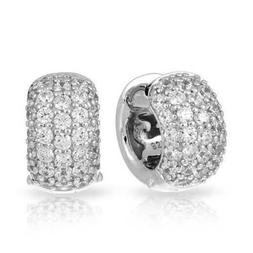 Belle Etoile Pavé Large Earrings - Silver