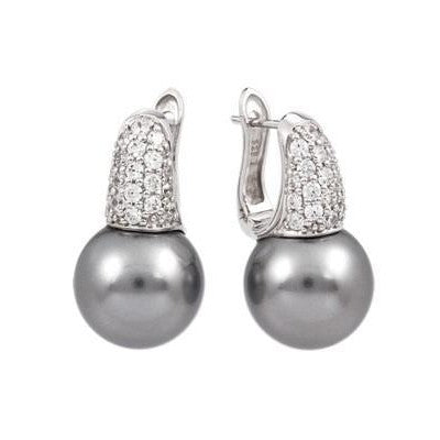 Belle Etoile Pearl Candy Earrings - Grey