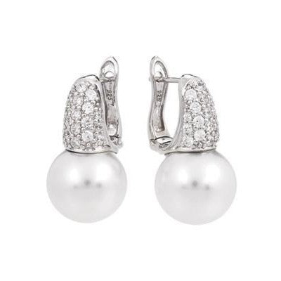 Belle Etoile Pearl Candy Earrings - White