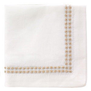 Bodrum Linens Pearls - Cocktail Napkins - Set of 4