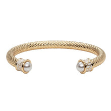 Load image into Gallery viewer, Halcyon Days &quot;Salamander Torque Pearl &amp; Gold&quot; Bangle