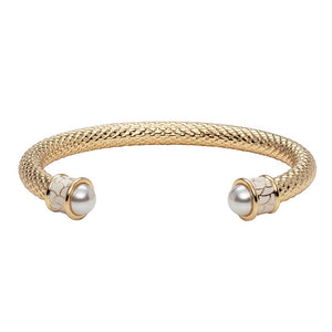 Halcyon Days "Salamander Torque Pearl & Gold" Bangle