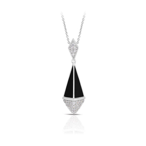 Belle Etoile Pyramid Pendant - Black