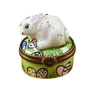 Rochard "Mini Rabbit with Easter Eggs" Limoges Box