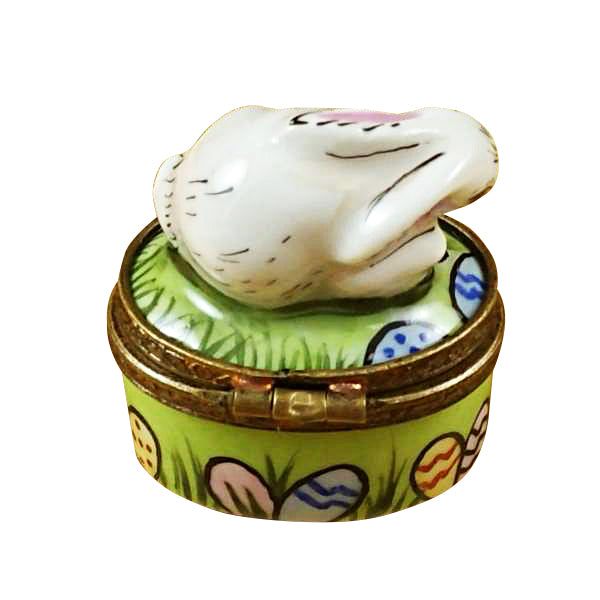 Load image into Gallery viewer, Rochard &quot;Mini Rabbit with Easter Eggs&quot; Limoges Box
