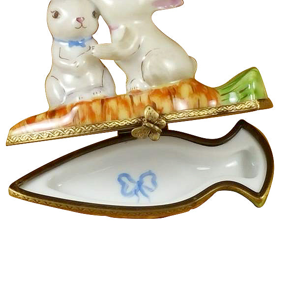 Load image into Gallery viewer, Rochard &quot;Rabbits on Carrot&quot; Limoges Box
