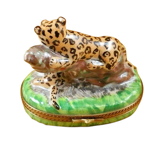 Rochard "Panther with Baby" Limoges Box