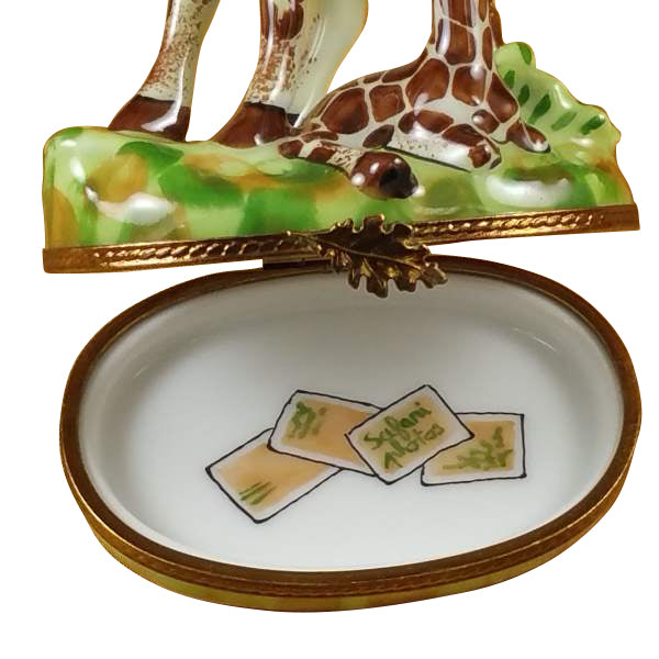 Load image into Gallery viewer, Rochard &quot;Giraffe with Baby&quot; Limoges Box
